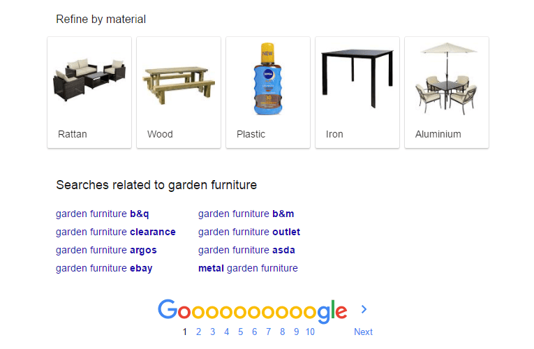 Google tests visual search filters: Refine by brand, material, type