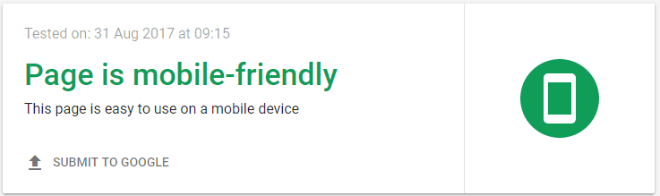 Google Mobile friendly result example