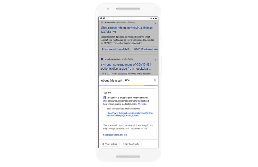 Google Search launches About this result” feature”